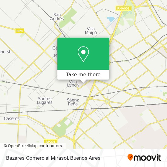 Bazares-Comercial Mirasol map