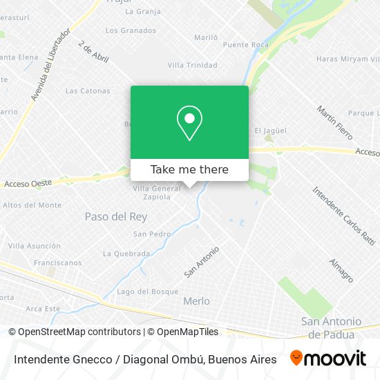 Intendente Gnecco / Diagonal Ombú map