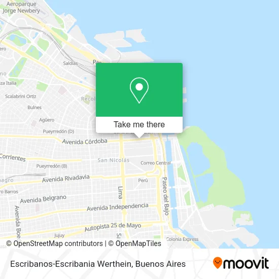 Escribanos-Escribania Werthein map