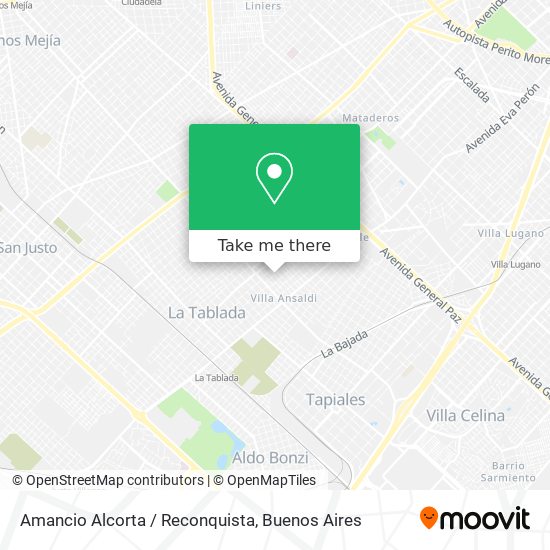 Amancio Alcorta / Reconquista map