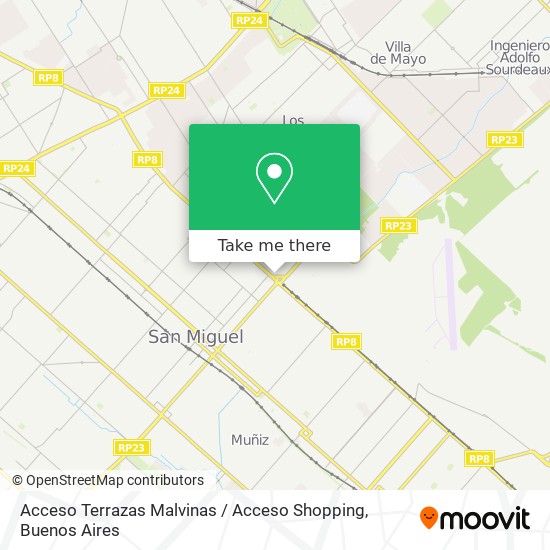 Acceso Terrazas Malvinas / Acceso Shopping map