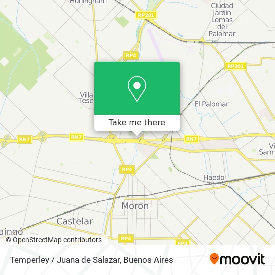 Temperley / Juana de Salazar map