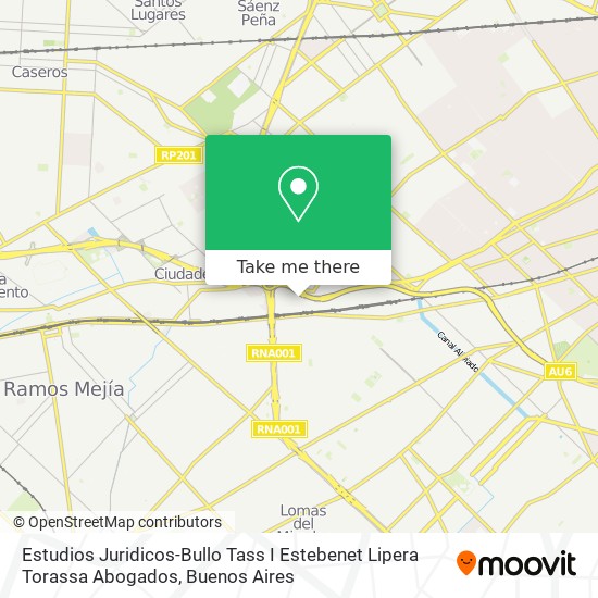 Estudios Juridicos-Bullo Tass I Estebenet Lipera Torassa Abogados map