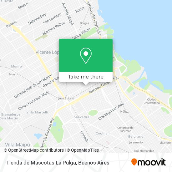 Tienda de Mascotas La Pulga map