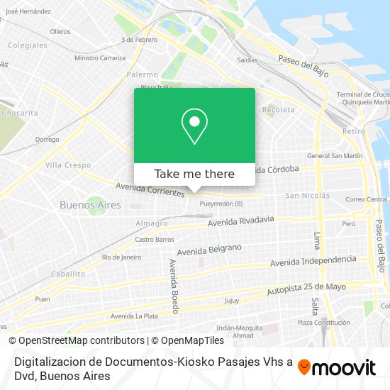 Digitalizacion de Documentos-Kiosko Pasajes Vhs a Dvd map