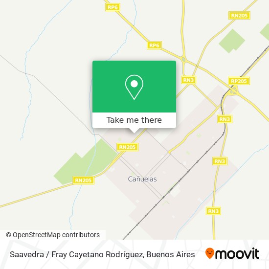 Saavedra / Fray Cayetano Rodríguez map