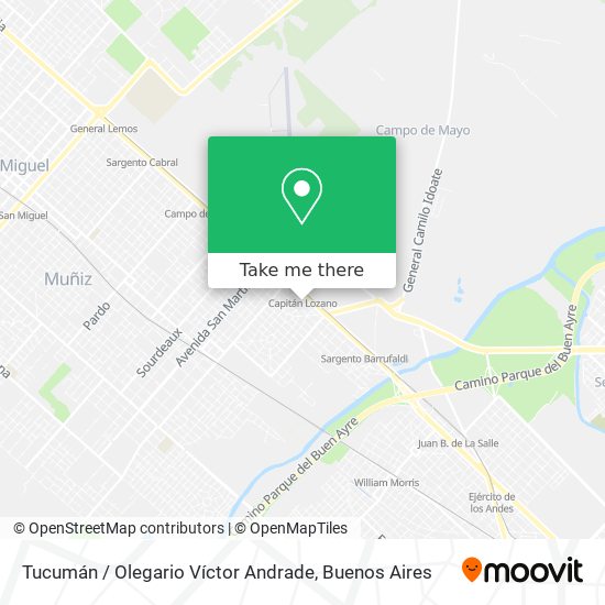 Tucumán / Olegario Víctor Andrade map