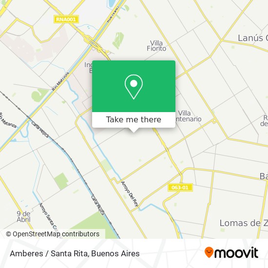 Amberes / Santa Rita map