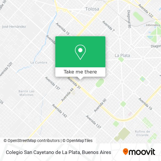 Mapa de Colegio San Cayetano de La Plata