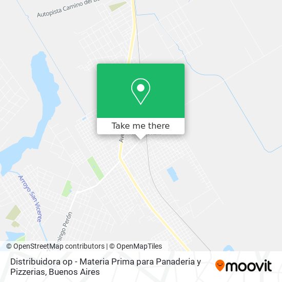 Distribuidora op - Materia Prima para Panaderia y Pizzerias map