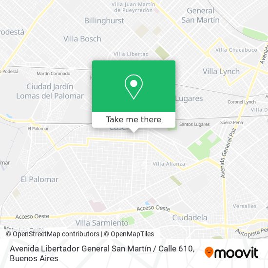 Mapa de Avenida Libertador General San Martín / Calle 610