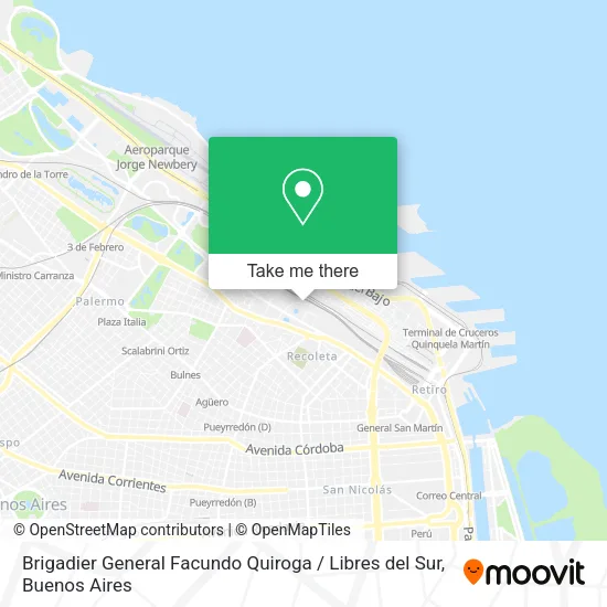 Mapa de Brigadier General Facundo Quiroga / Libres del Sur