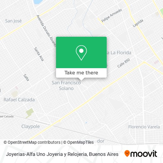 Mapa de Joyerias-Alfa Uno Joyeria y Relojeria