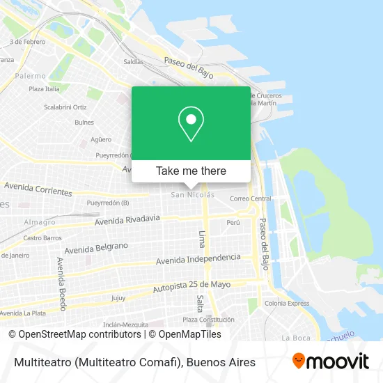 Mapa de Multiteatro (Multiteatro Comafi)