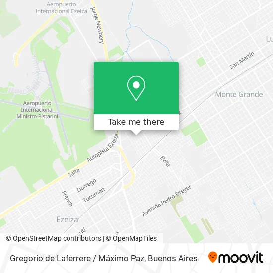 Mapa de Gregorio de Laferrere / Máximo Paz
