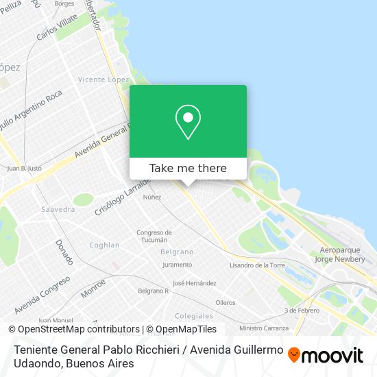 Teniente General Pablo Ricchieri / Avenida Guillermo Udaondo map