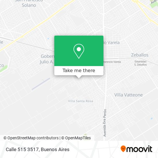 Mapa de Calle 515 3517