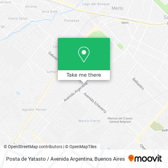 Posta de Yatasto / Avenida Argentina map