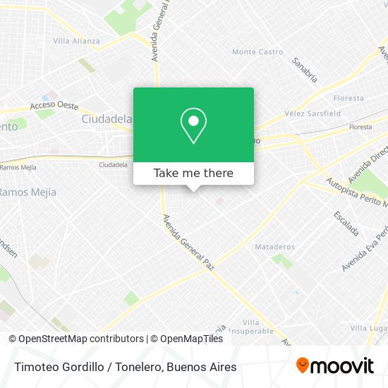 Timoteo Gordillo / Tonelero map