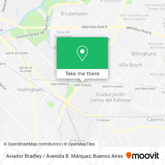 Mapa de Aviador Bradley / Avenida B. Márquez
