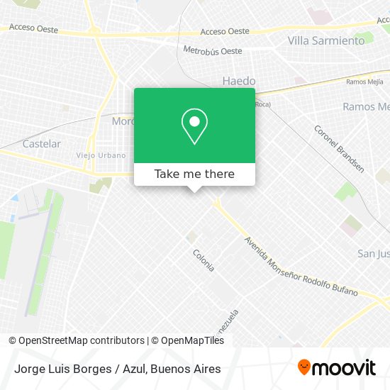 Jorge Luis Borges / Azul map