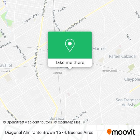 Diagonal Almirante Brown 1574 map