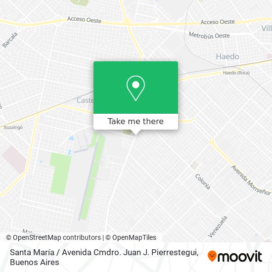 Santa María / Avenida Cmdro. Juan J. Pierrestegui map