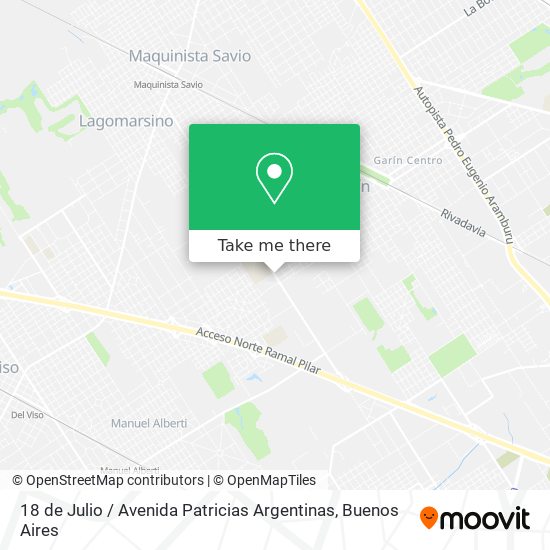 18 de Julio / Avenida Patricias Argentinas map
