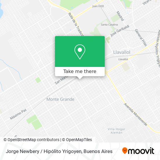 Mapa de Jorge Newbery / Hipólito Yrigoyen