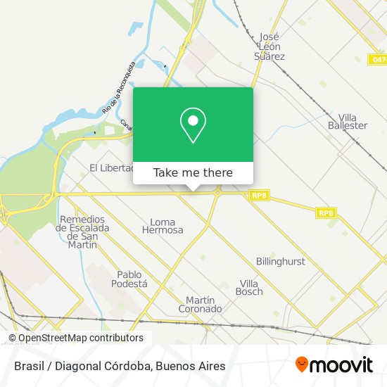 Brasil / Diagonal Córdoba map