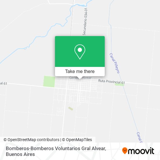 Bomberos-Bomberos Voluntarios Gral Alvear map