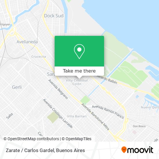 Zarate / Carlos Gardel map
