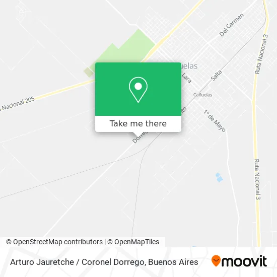 Mapa de Arturo Jauretche / Coronel Dorrego