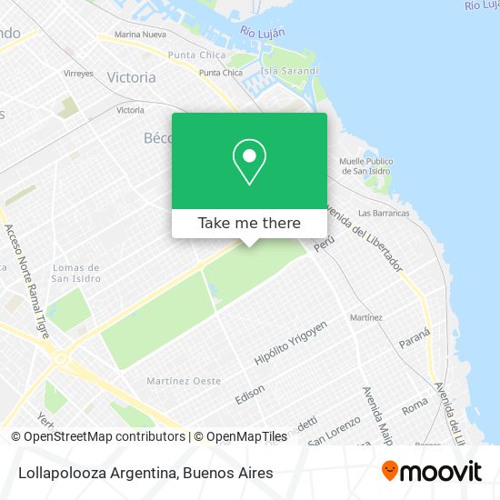 Lollapolooza Argentina map