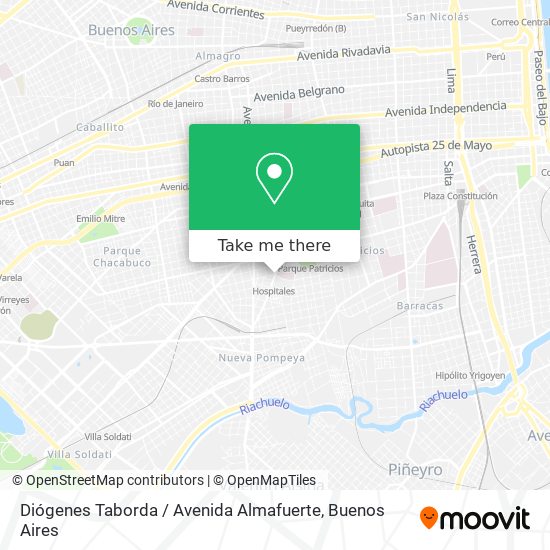 Diógenes Taborda / Avenida Almafuerte map