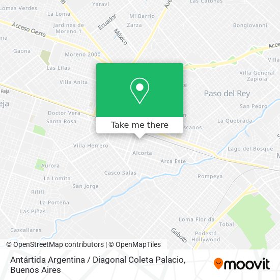 Antártida Argentina / Diagonal Coleta Palacio map