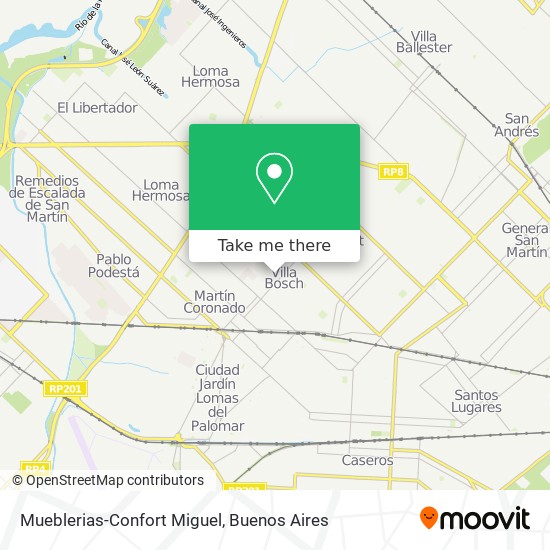 Mueblerias-Confort Miguel map