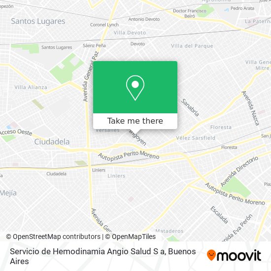 Mapa de Servicio de Hemodinamia Angio Salud S a