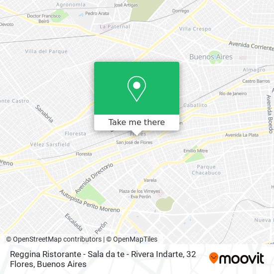 Reggina Ristorante - Sala da te - Rivera Indarte, 32 Flores map