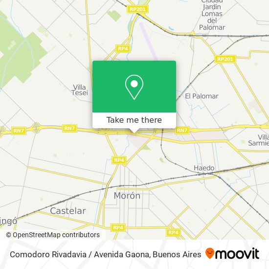Mapa de Comodoro Rivadavia / Avenida Gaona