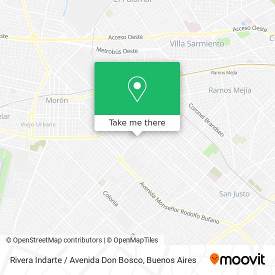 Mapa de Rivera Indarte / Avenida Don Bosco