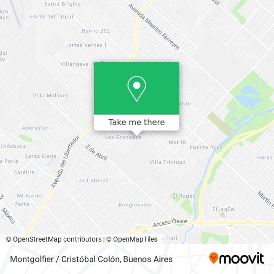 Montgolfier / Cristóbal Colón map