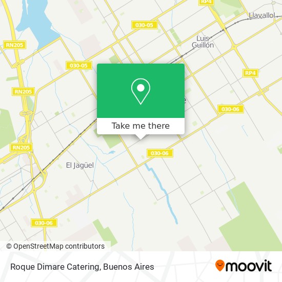 Roque Dimare Catering map