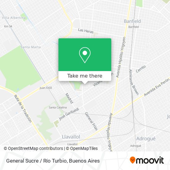 Mapa de General Sucre / Río Turbio