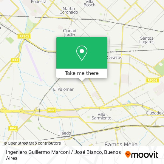 Ingeniero Guillermo Marconi / José Bianco map