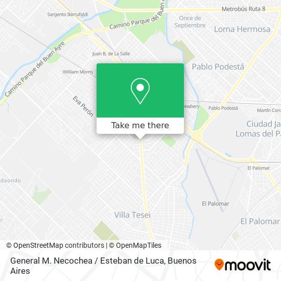 General M. Necochea / Esteban de Luca map