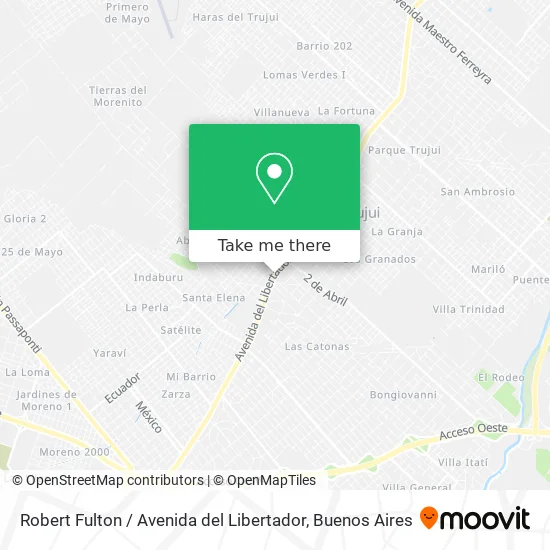 Mapa de Robert Fulton / Avenida del Libertador