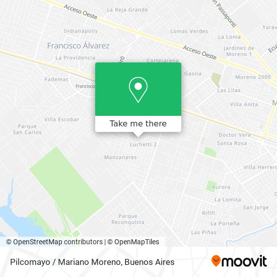 Mapa de Pilcomayo / Mariano Moreno