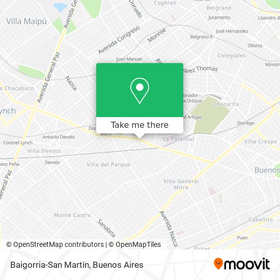 Baigorria-San Martín map