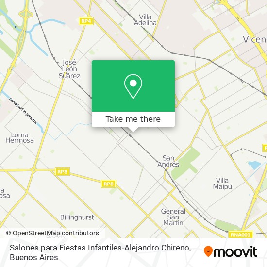 Salones para Fiestas Infantiles-Alejandro Chireno map